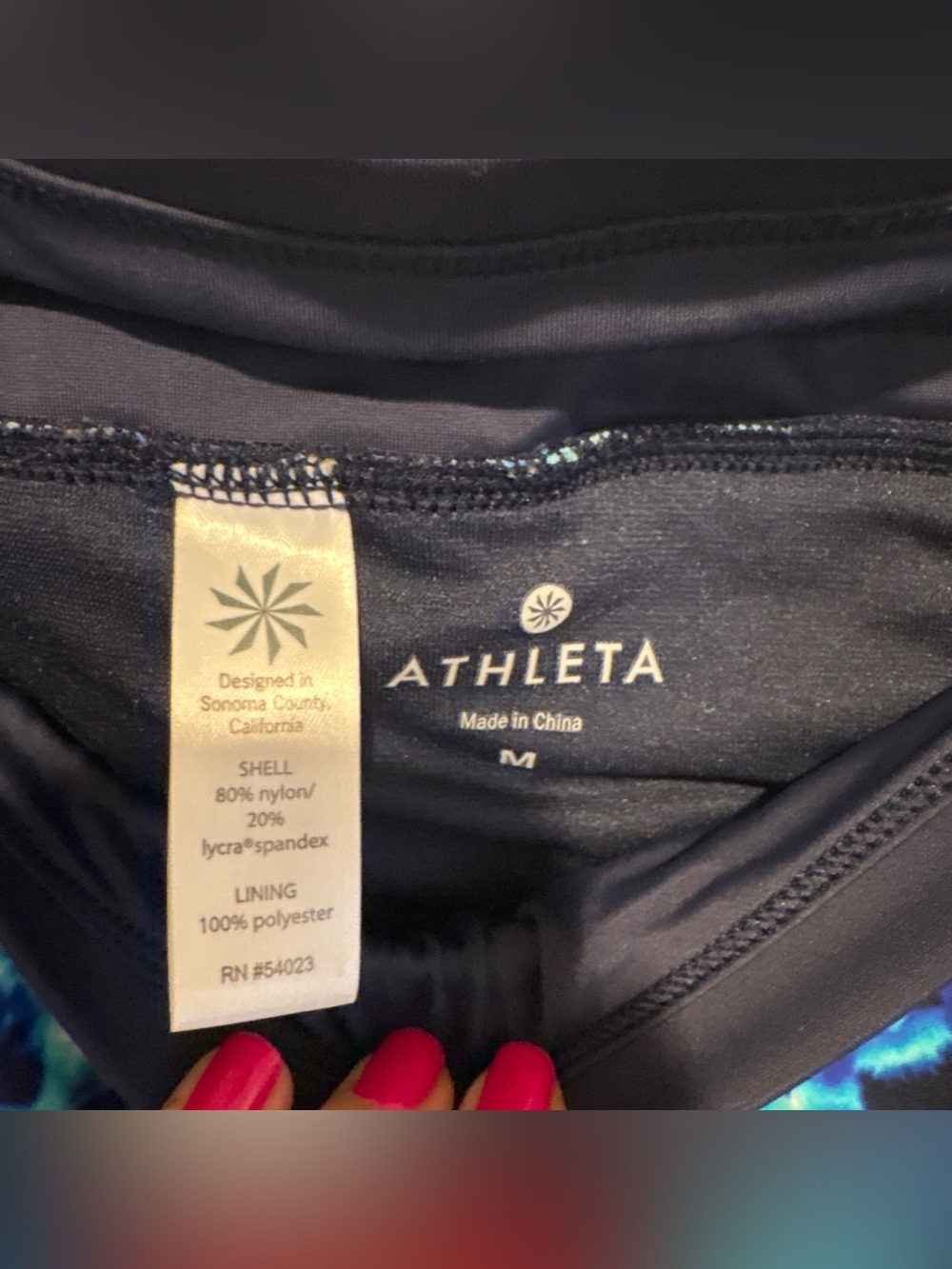 Athleta Blue Patterned Swim Shorts Size Meduim - Picture 5 of 5